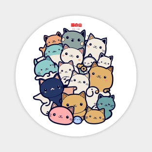 A pile of cats Magnet